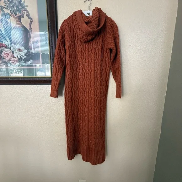 by Anthropologie Hooded Cable Knit Long Cardigan Size XSmall - Picture 5 of 6